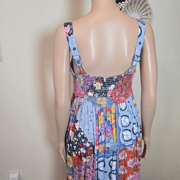 In Loom Bohemian Patchwork Maxi Dress Size Medium - Picture 13 of 16